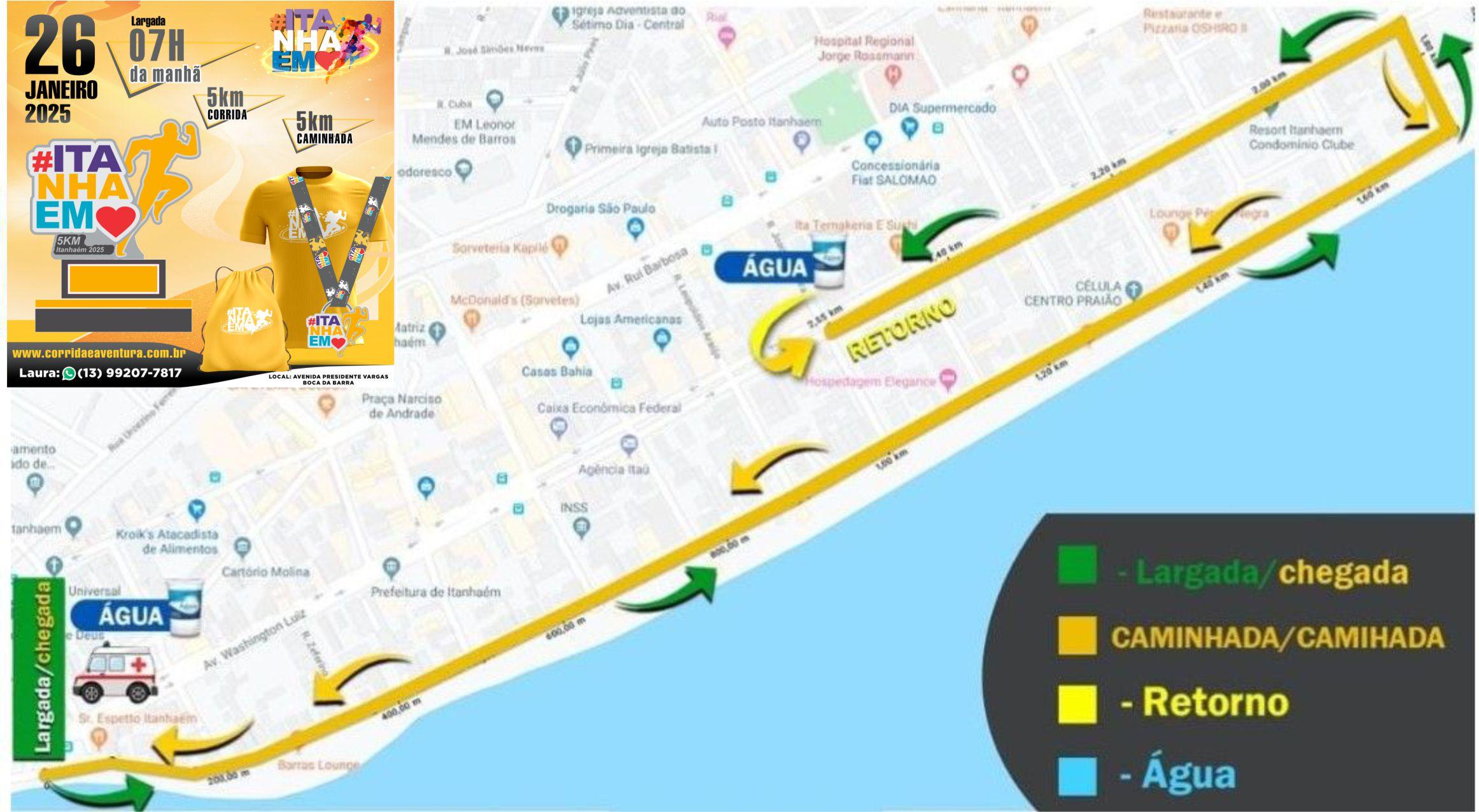 mapa corrida verao