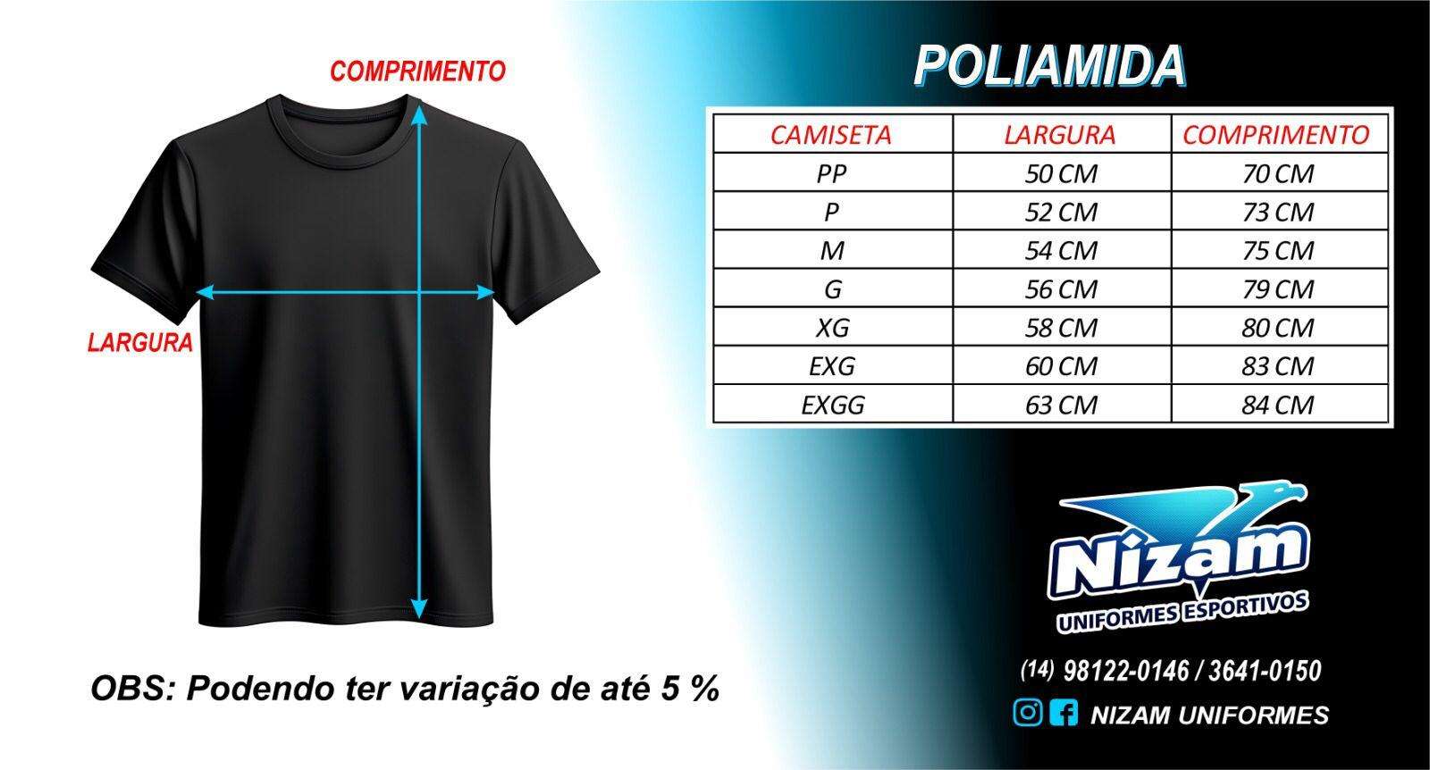 Tamanho Camiseta 