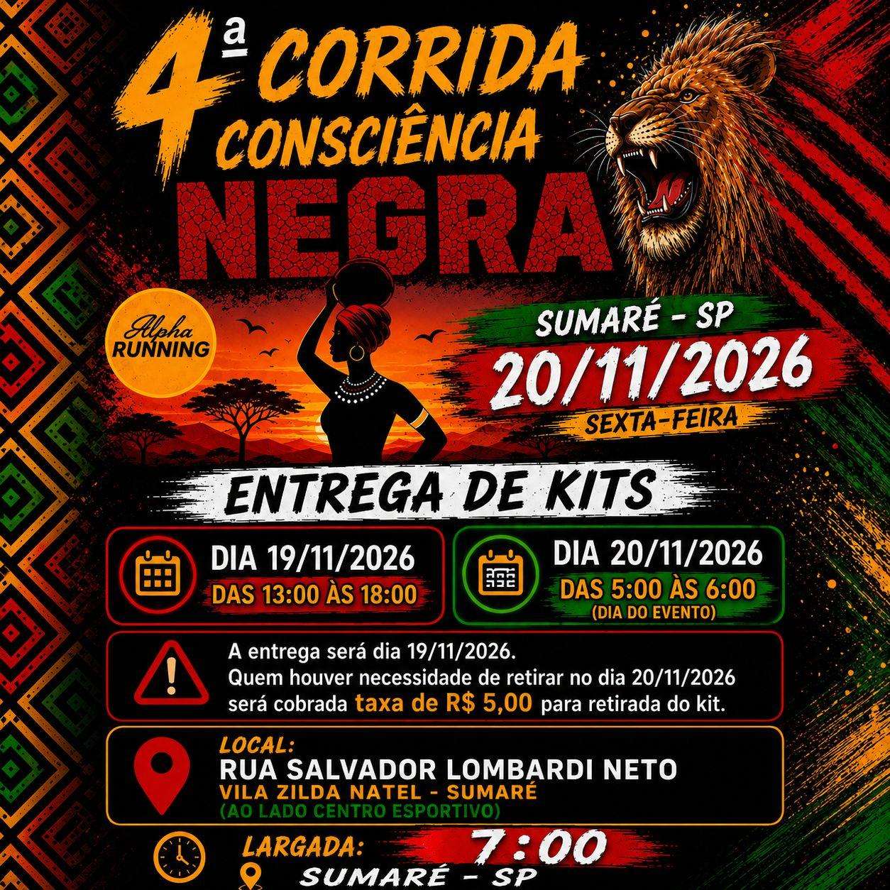 retirada de kit consciencia negra