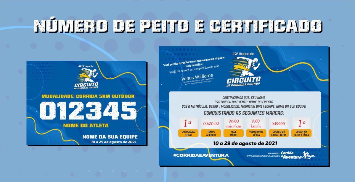 537 certificado numero de peito