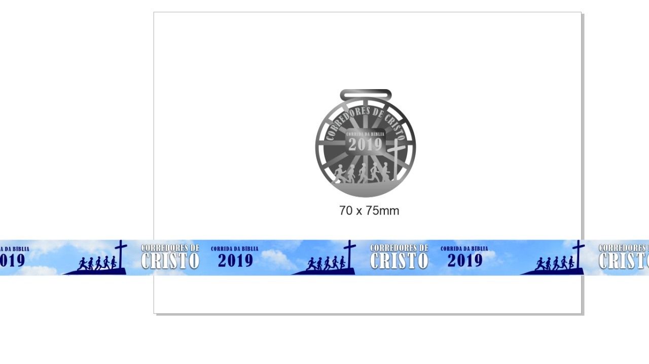 medalha corrida da biblia