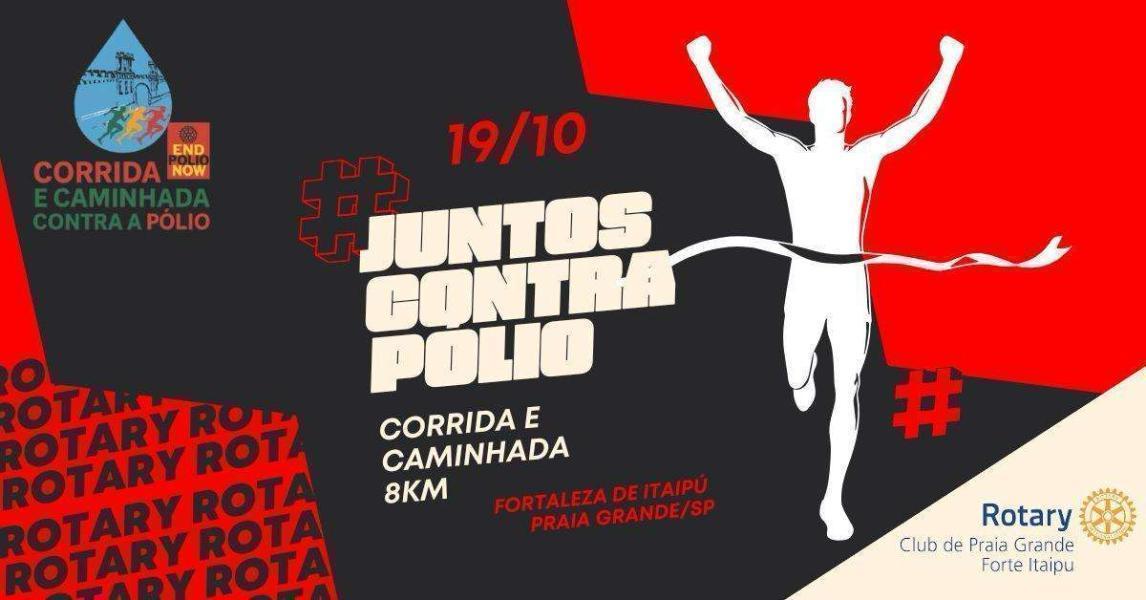 1ª Corrida e Caminhada Contra a Pólio 2025 Rotary Club de Praia Grande Forte Itaipu