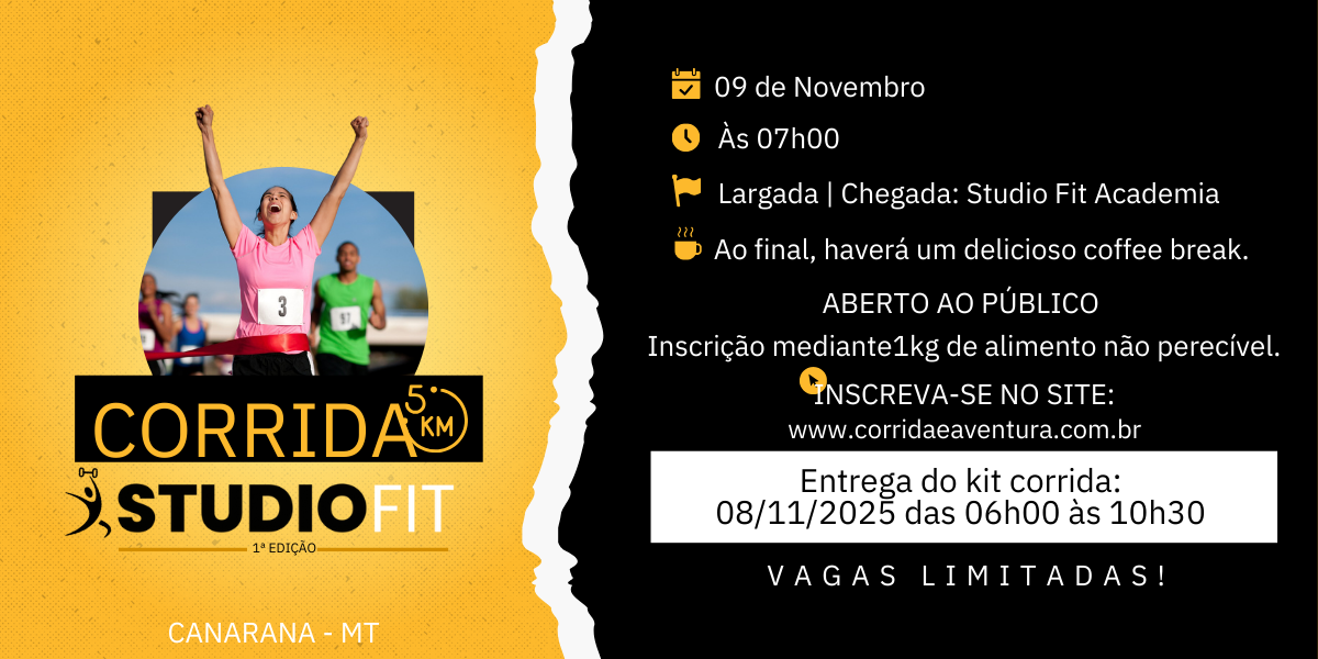 Corrida STUDIO FIT - Canarana/MT