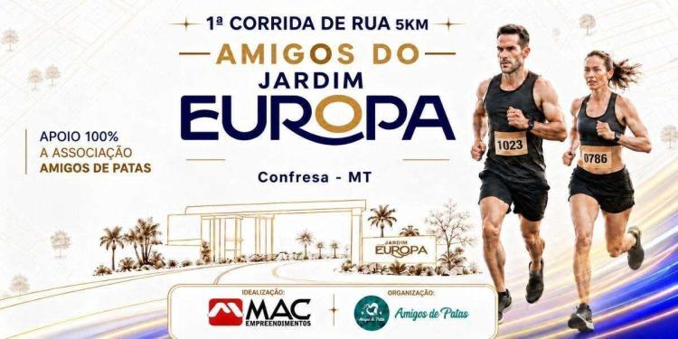 1ª CORRIDA E CAMINHADA AMIGOS DO LOTEAMENTO JARDIM EUROPA 2026