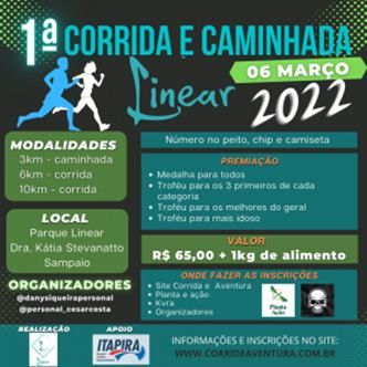 Corrida e Caminhada Linear - Itapira