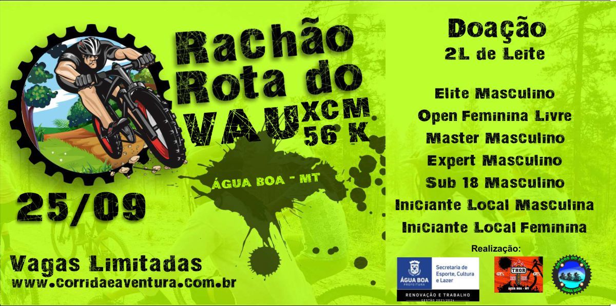 Rachão Rota do Vau XCM 56k Água Boa - MT