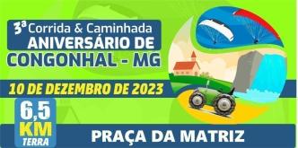 Corrida e Caminhada - Aniversário de Congonhal MG 2023