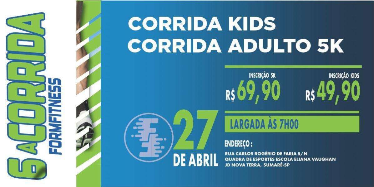 6º CORRIDA FORM FITNESS – 5K
