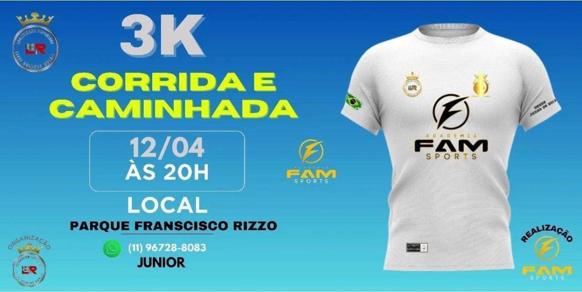 1º - Corrida e Caminhada - Academia Fam - Parque Rizzo