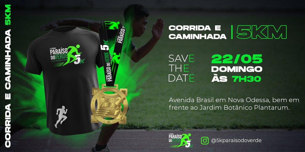 Corrida e Caminhada  - 5k Paraíso do Verde