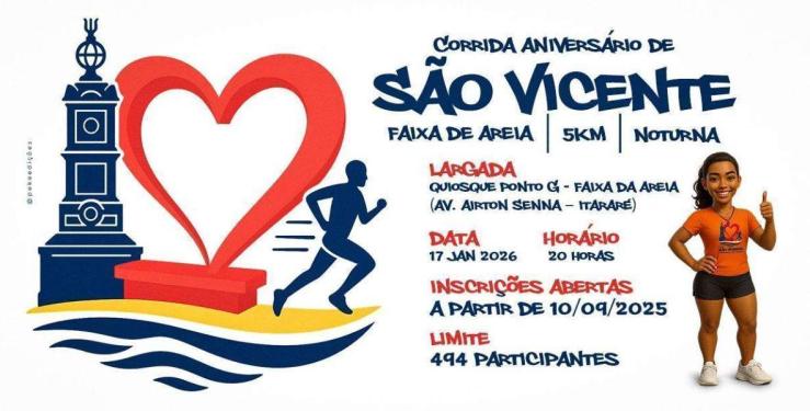 Corrida em Comemoração ao 494º Aniversário de São Vicente