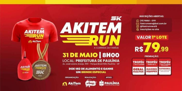 Corrida Aki Tem Run Paulínia 5k - 2026