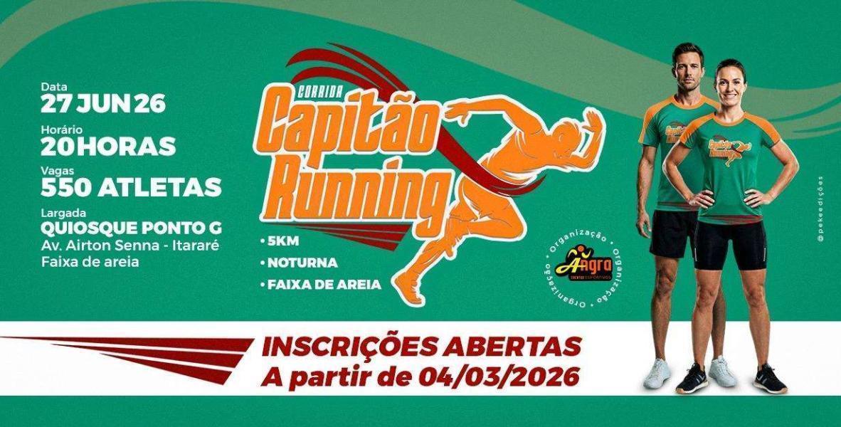 6ª CORRIDA CAPITÃO RUNNING - Cancelado!
