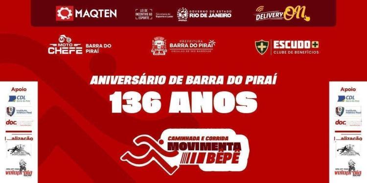 Corrida e Caminhada - Aniversário de Barra do Piraí 136 anos