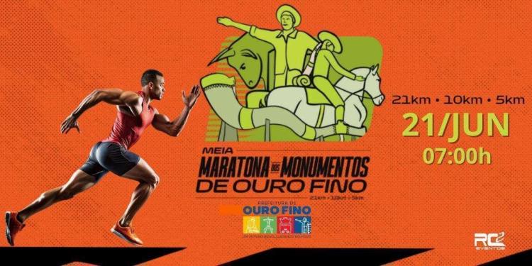 1ª MEIA MARATONA DOS MONUMENTOS  DE OURO FINO/MG