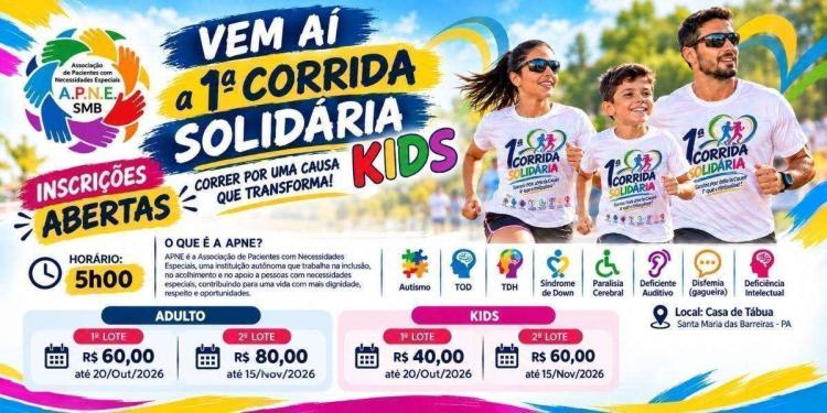 1ª Corrida Solidária em prol da Associação de Pacientes com Necessidades Especiais – APNE