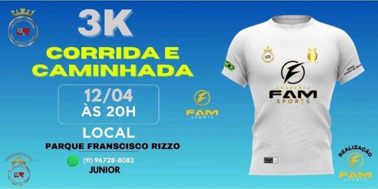1º - Corrida e Caminhada - Academia Fam - Parque Rizzo